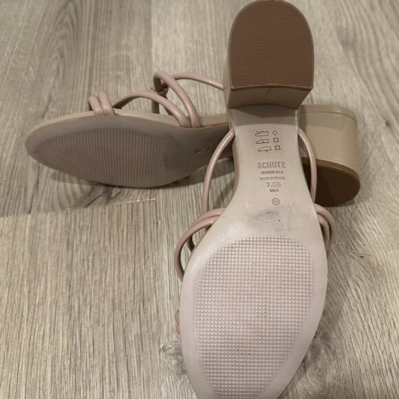 NEW Schutz Tan/Beige Princey Sandals - Picture 5 of 6